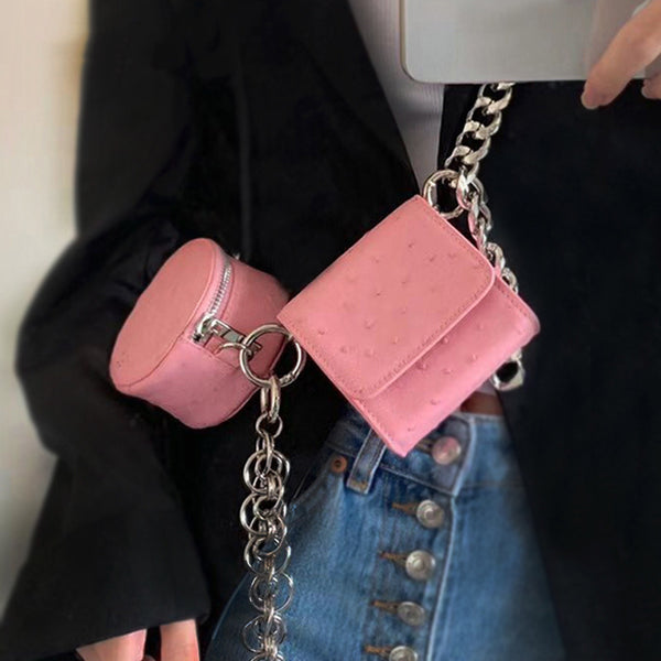 Bolso Bandolera Pecho Cintura Cadena Gruesa Estilo Occidental