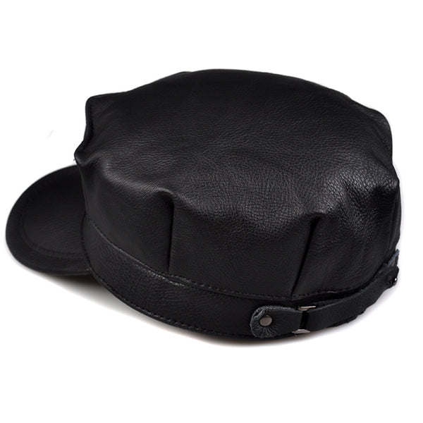Gorra Octagonal de Cuero Genuino para Hombre - Otoño e Invierno - Image 6