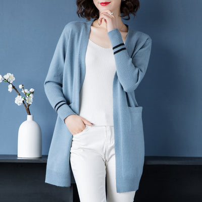 Suéter Tejido Oversized Largo con Bolsillos - Image 10
