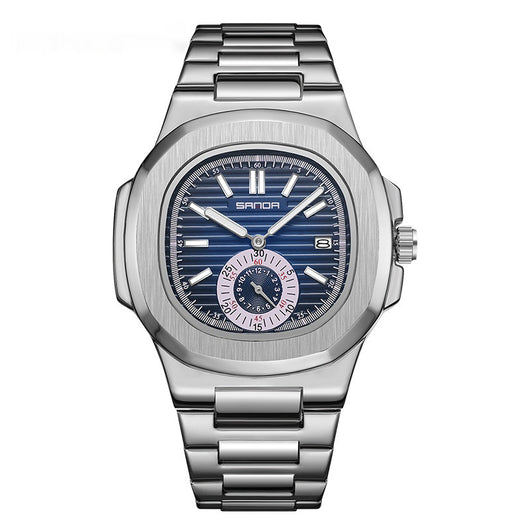Reloj de Pulsera Hombre Acero Inoxidable Calendario Luminoso Resistente al Agua - Image 5