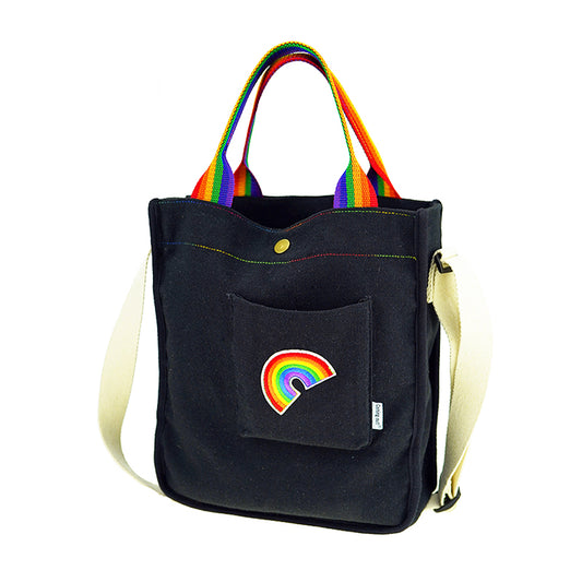 Bolsa Mensajera Portátil para Parejas Blanco y Negro - Image 2