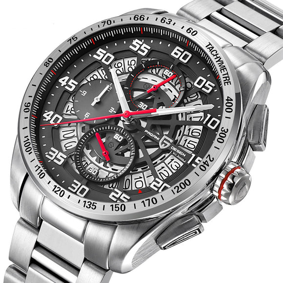 Reloj de Negocios para Hombre con Pulsera de Acero y Cuarzo