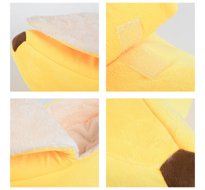 Cama Redonda para Mascotas Desmontable y Lavable - Diseño Banana Versátil - Image 9