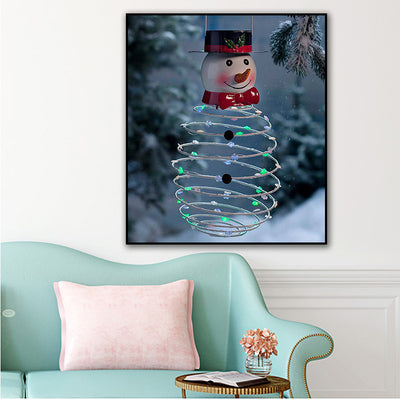 Cuadro de Diamantes 5D Muñeco de Nieve Navideño para Sala de Estar - Image 6