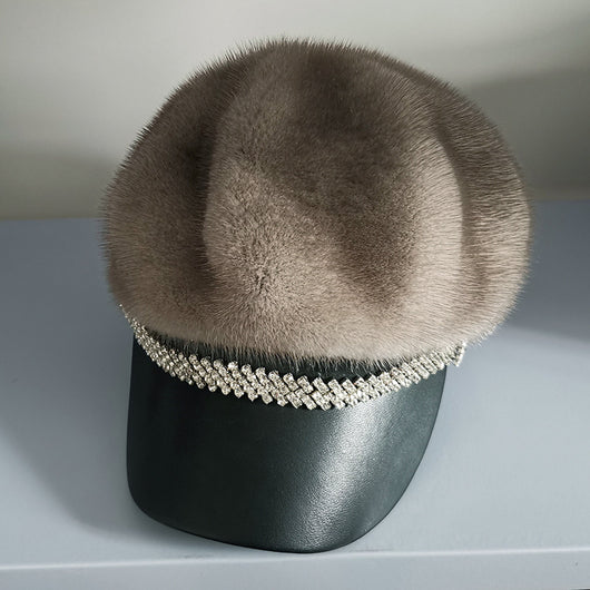 Boina de Piel de Visón para Mujer - Accesorio Elegante para Invierno - Image 7