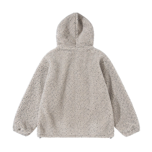 Abrigo de Lana Merina Acolchado con Capucha - Diseño Jaspeado - Image 14