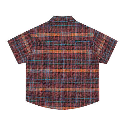 Camisa Casual de Cuadros con Manga Corta para Hombre - Image 3