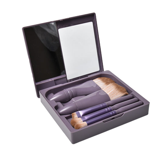 Juego de Brochas de Maquillaje de Viaje con Espejo y Cerdas Suaves - Image 4