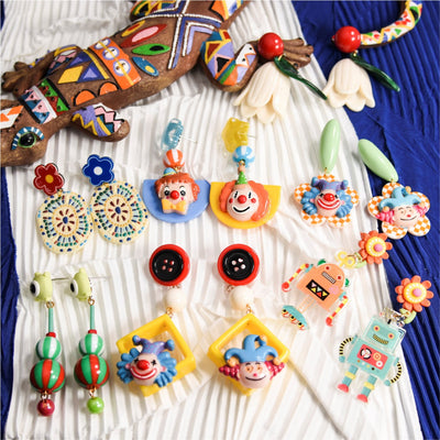 Aretes de Resina Coloridos con Estilo Declarativo para Mujer - Image 14