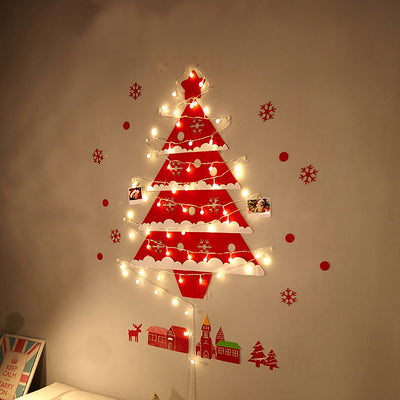 Árbol de Navidad DIY con Luces LED y Adornos Creativos de Pared - Image 4