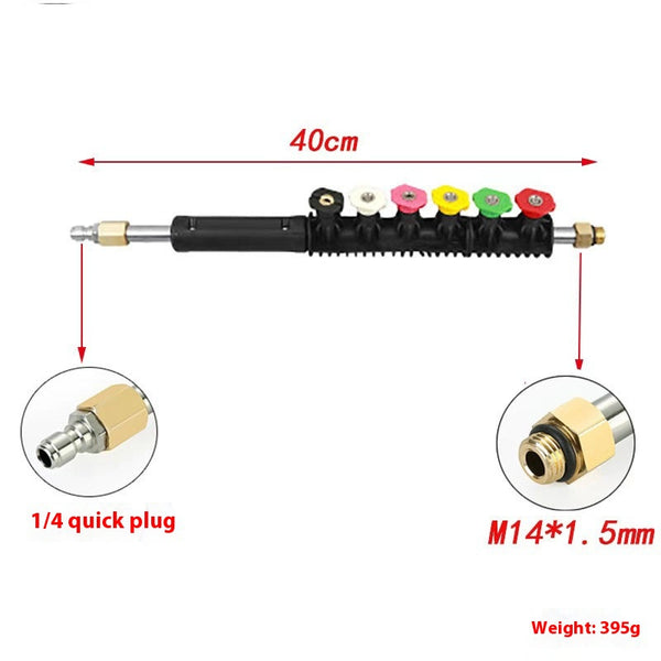 Pistola de Agua de Alta Presión Acero Inoxidable con Barra Extensible 4000psi
