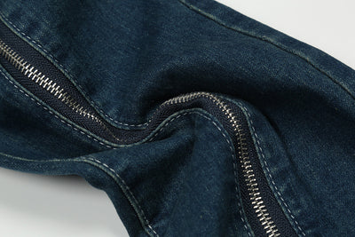 Jeans Deconstructidos con Cierre Lateral - Estilo Urbano Deslavado - Image 10