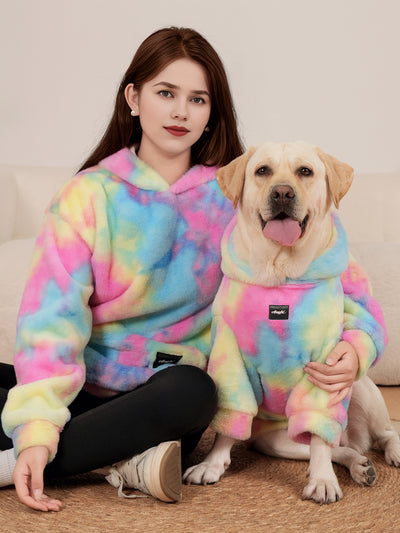 Sudadera Tie Dye Arcoíris para Perros con Pelaje de Conejo - Image 16