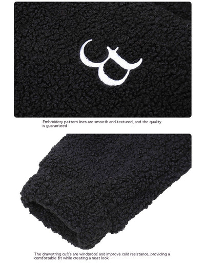 Abrigo Retro de Lana de Cordero Grueso para Hombre - Cuello Alto Otoño Invierno - Image 11