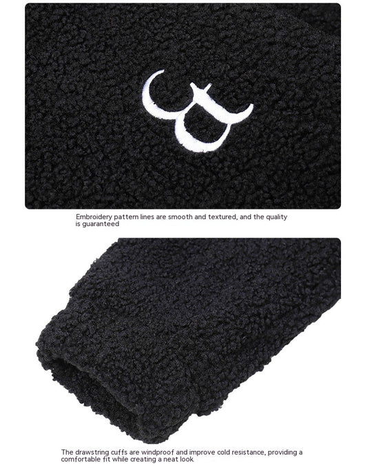 Abrigo Retro de Lana de Cordero Grueso para Hombre - Cuello Alto Otoño Invierno - Image 11