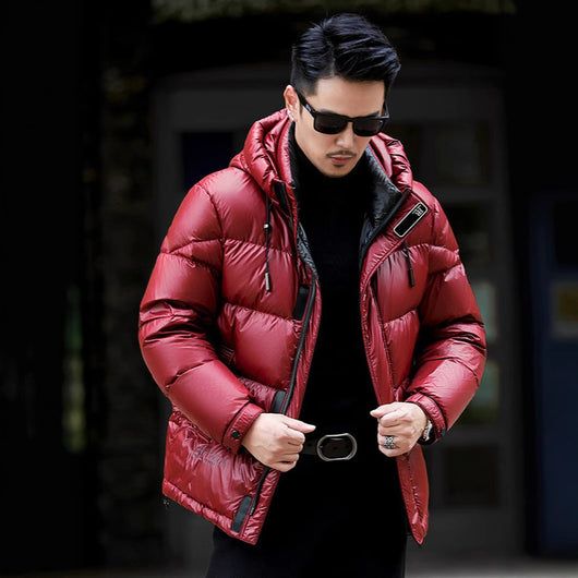 Chaqueta Puffer Premium de Plumón de Pato 90% con Capucha para Hombre - Image 4