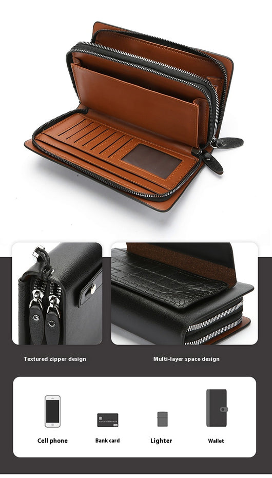 Maletín de Cuero Suave para Hombre con Múltiples Compartimentos - Image 16