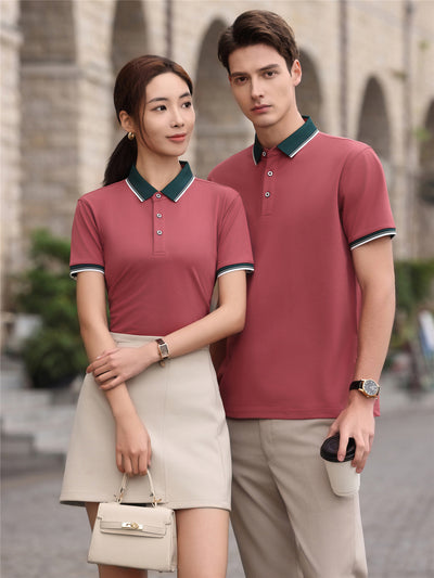 Polo Elástico de Algodón con Combinación de Colores - Image 23