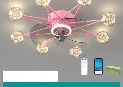 Ventilador de Techo Nórdico con Luces LED Estrelladas para Sala y Comedor - Image 11