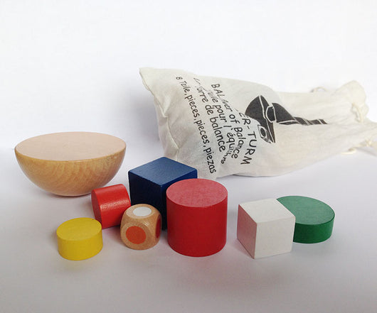 Juego de Equilibrio Hemisférico con Puzzle de Madera y Bolsa de Tela - Image 9