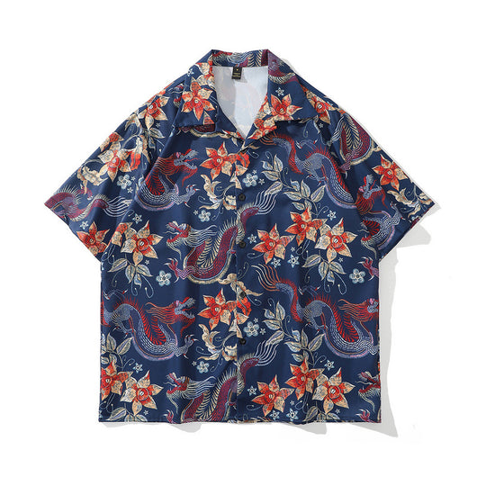 Camisa Retro Estampado Floral para Hombre - Image 22