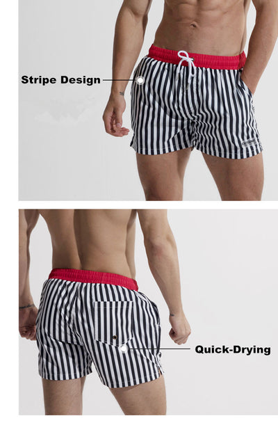 Pantalones de playa hombre rayas azul marino - Image 6
