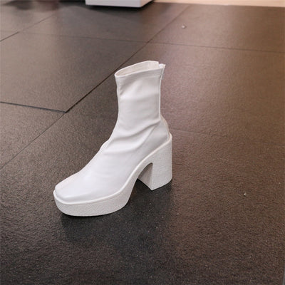 Botas Largas Estilo Británico Tacón Alto Talla Grande - Image 6