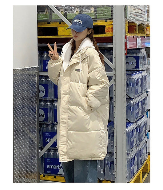 Abrigo Acolchado Largo Estilo Coreano para Mujer - Image 15