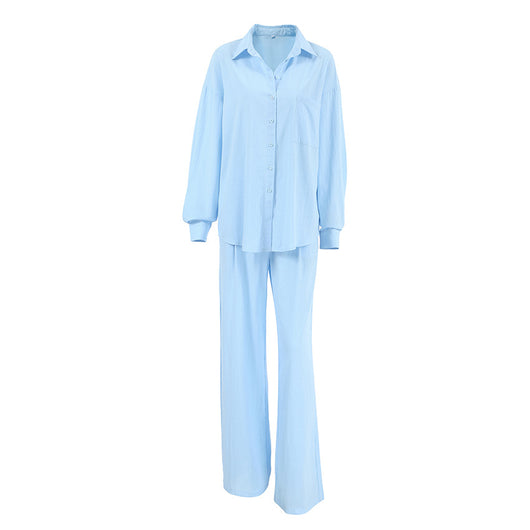 Conjunto Minimalista de Camisa y Pantalón de Manga Larga - Image 5