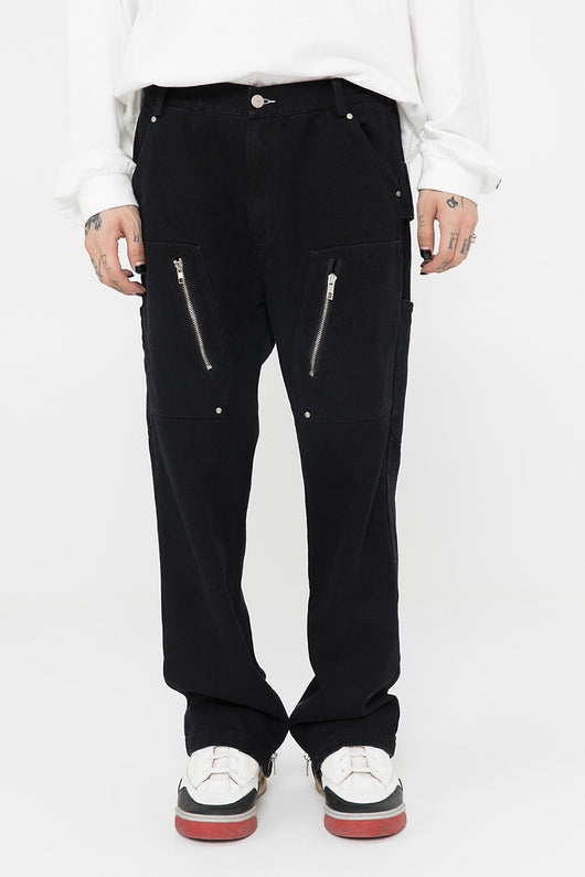 Jeans con Diseño de Cierre Dividido Estilo Urbano - Image 14