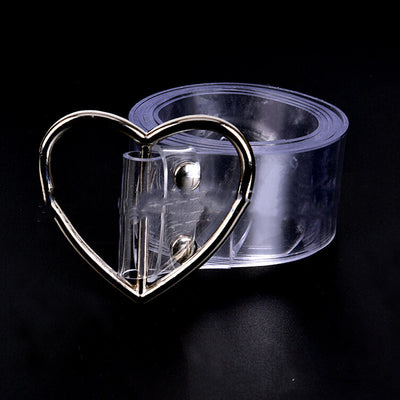 Cinturón Transparente con Hebilla Circular de Amor - Image 5