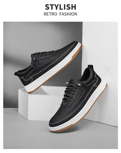 Zapatos Casuales de Cuero Genuino con Suela Gruesa - Diseño Retro Artesanal - Image 20