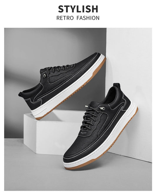 Zapatos Casuales de Cuero Genuino con Suela Gruesa - Diseño Retro Artesanal - Image 20