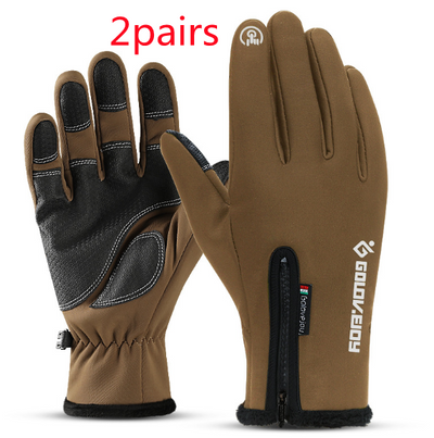 Guantes Moto Invierno Forrados Térmicos Impermeables Pantalla Táctil Agarre Antideslizante - Image 7