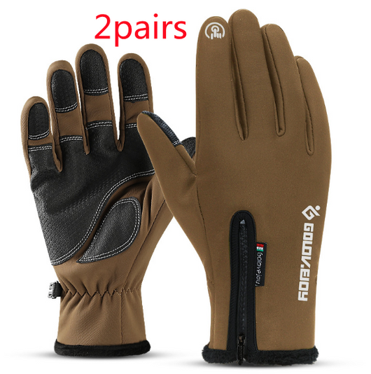 Guantes Moto Invierno Forrados Térmicos Impermeables Pantalla Táctil Agarre Antideslizante - Image 7