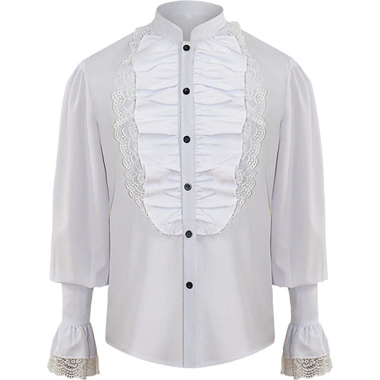 Camisa Pirata Medieval con Pliegues - Disfraz Steampunk Renaissance