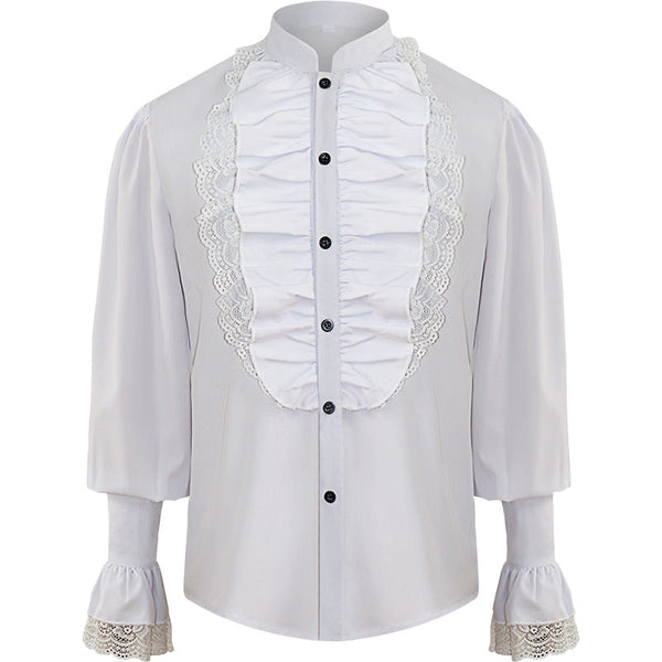 Camisa Pirata Medieval con Pliegues - Disfraz Steampunk Renaissance