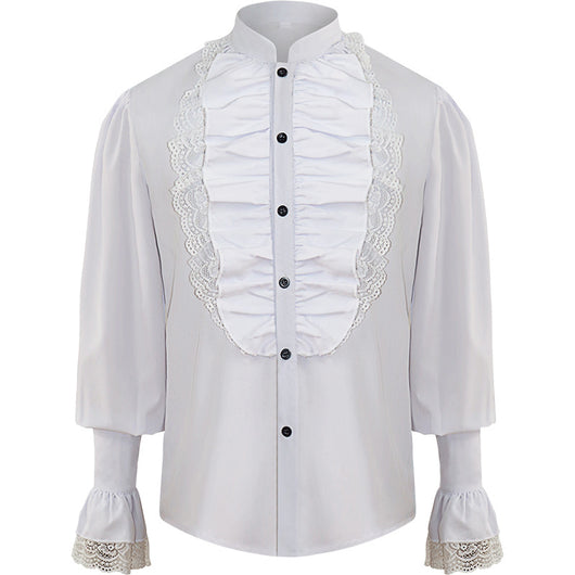 Camisa Pirata Medieval con Pliegues - Disfraz Steampunk Renaissance