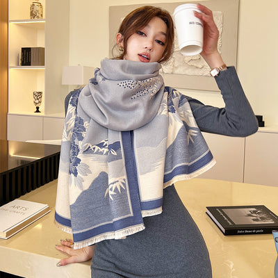 Chalina Estampada de Cashmere Artificial - Perfecto para Aire Acondicionado - Image 32