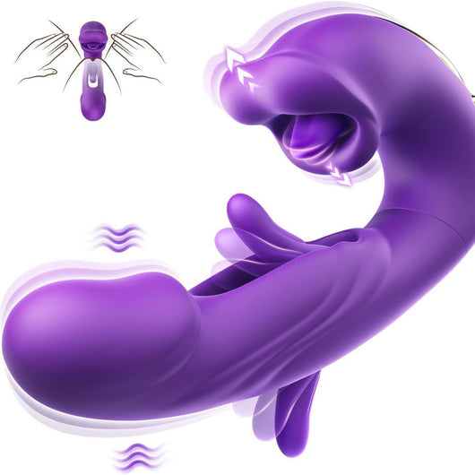 Vibrador 3 en 1 con Función de Succión y Lengua Estimuladora - Image 2