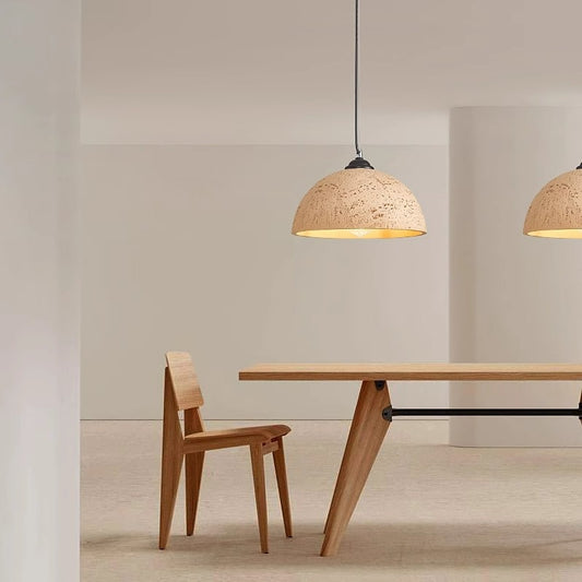 Mesa de Comedor Retro + Lámpara de Techo Minimalista - Image 2