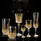 Copa de Whiskey de Cristal Europeo Dorado Lujo Importada