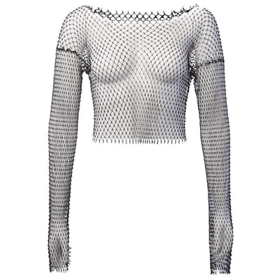Blusa de Malla con Detalles Perforados y Cortes Estratégicos - Image 6