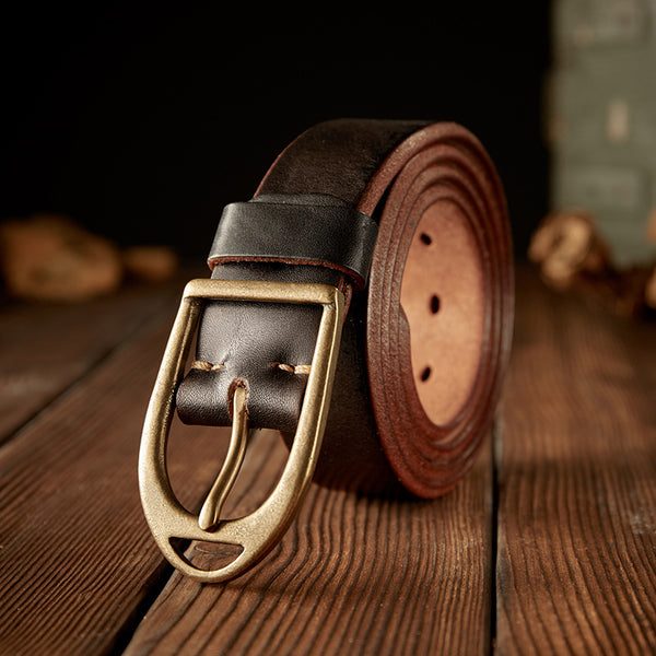 Cinturón de Cuero para Hombre con Hebilla Personalizada