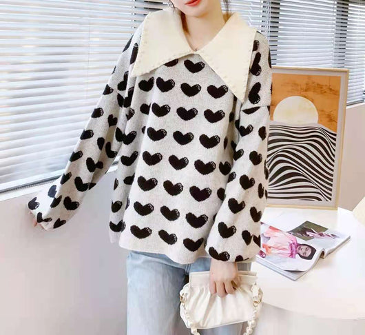 Suéter Cuello Babero Dulce para Mujer