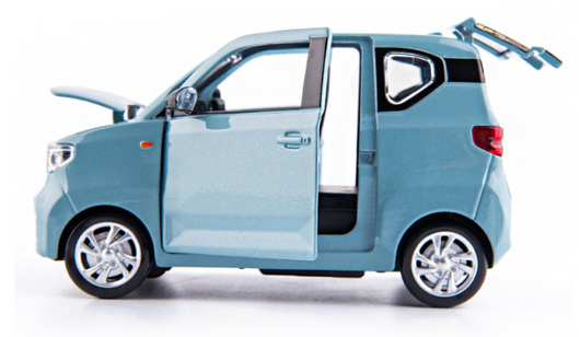 Miniatura de Colección Wuling Hongguang MiniEV con Luz, Sonido y Dirección Funcional - Image 3