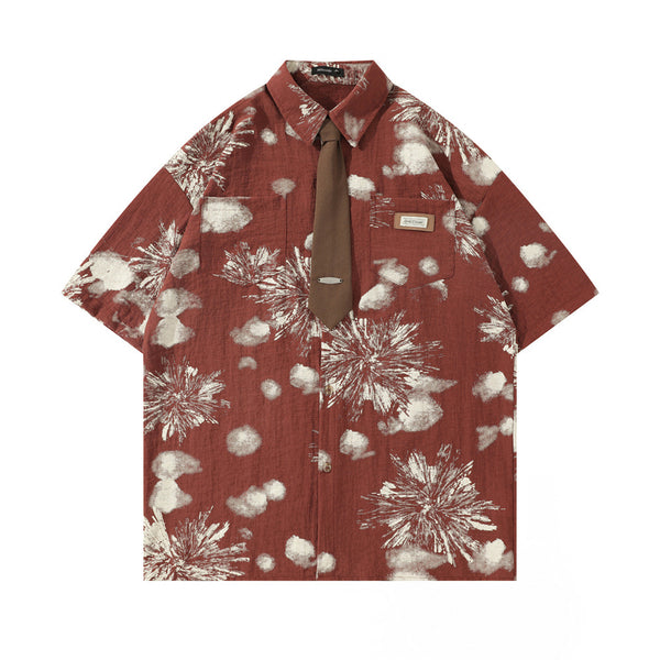Camisa Tie-Dye Camuflaje con Tinta Splash para Hombre