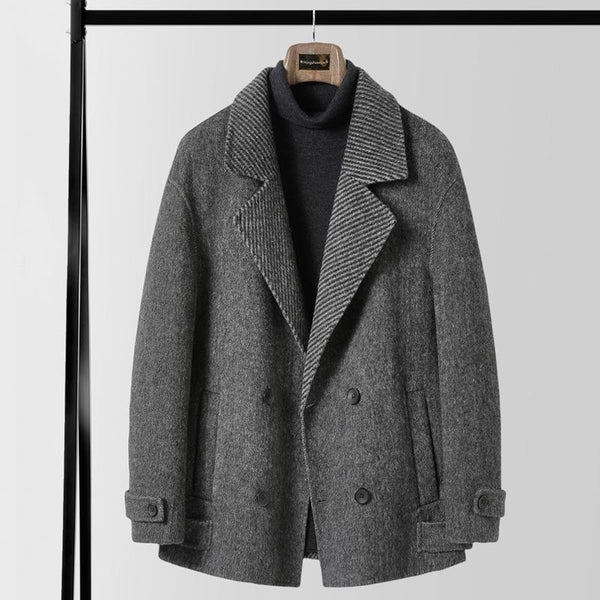 Abrigo de Lana Reversible Estilo Ejecutivo Coreano