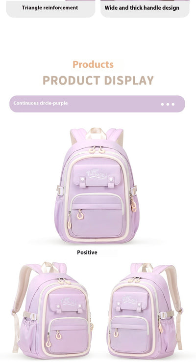 Mochila Escolar Impermeable de Gran Capacidad y Múltiples Compartimentos para Niñas - Image 10