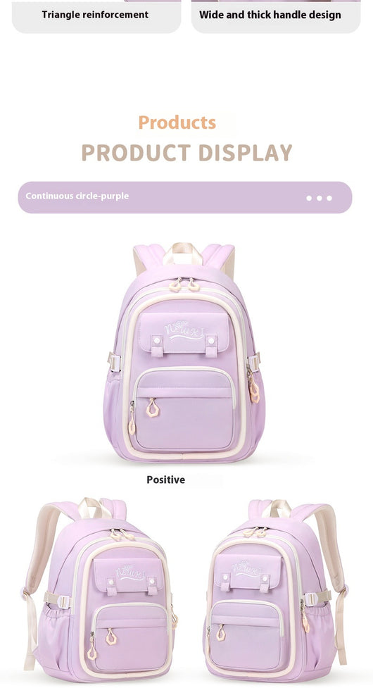 Mochila Escolar Impermeable de Gran Capacidad y Múltiples Compartimentos para Niñas - Image 10